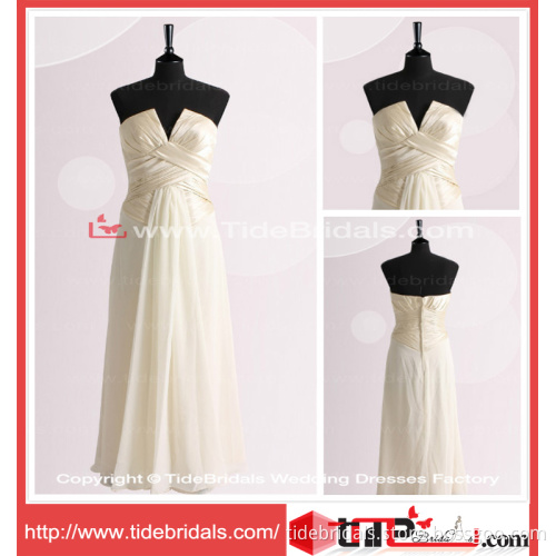 Wedding Party Gown Evening Dress Chiffon Pleat Plus Size Bridesmaid Dress (TC06663)